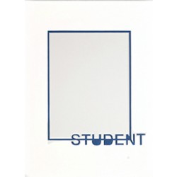 PP121 - Dobbelt passepartout m/ blåt "Student" 30x40