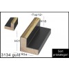 RAMMELISTE NR. 3134 GULD/SORT