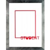 PP119 - Dobbelt passepartout m/ rødt "Student" 30x40