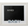 Dobbelt passepartout m/ blåt "BABY" 24x30
