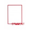 PP119 - Dobbelt passepartout m/ rødt "Student" 30x40