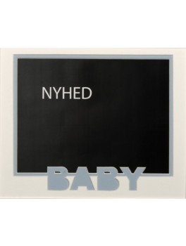 pp107 DOBBELT PASSEPARTOUT M/ lyseblåt "BABY"