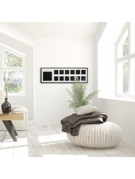 Års ramme 36x121 cm m/12 stk. 12x12 + 1 stk. 24x24 huller